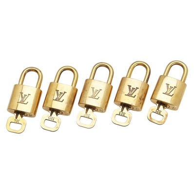 ルイ ヴィトン カデナ 南京錠 キー 5点セット ゴールド メッキ レディース LOUIS VUITTON 【中古】