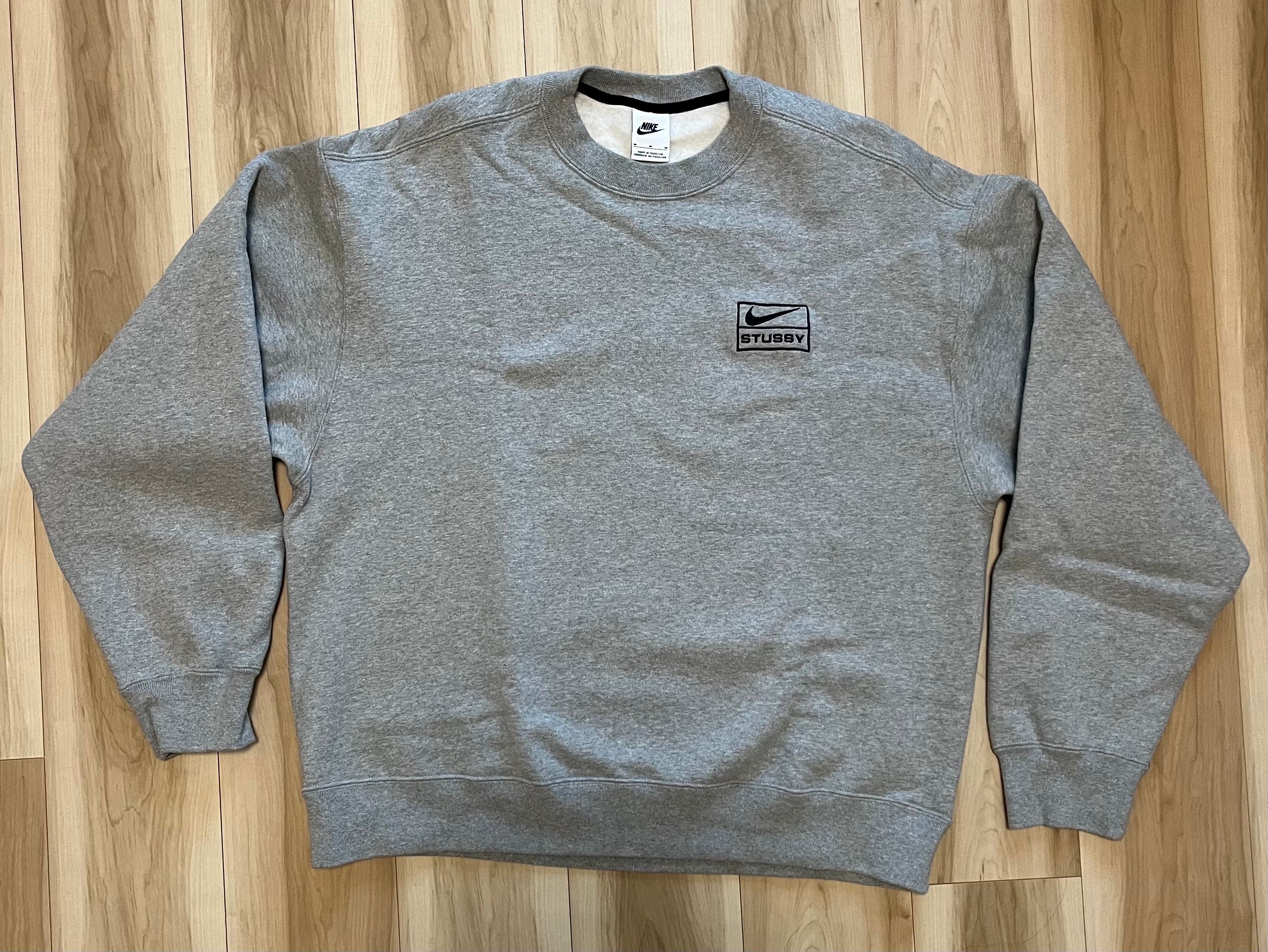 Stussy x Nike Fleece Crew (US Size) "Grey" DO9337-063