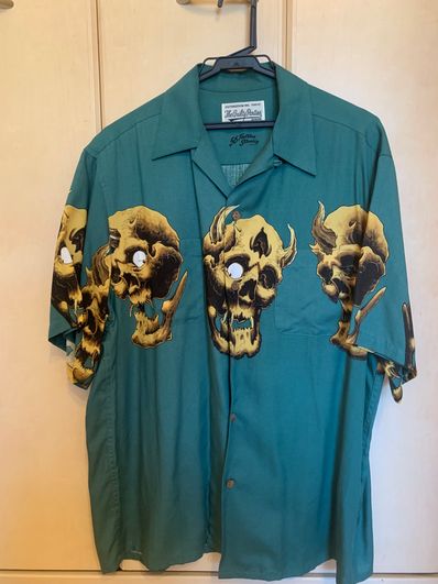 WACKO MARIA x 56 Tattoo Studio Hawaiian Shirt "Green"