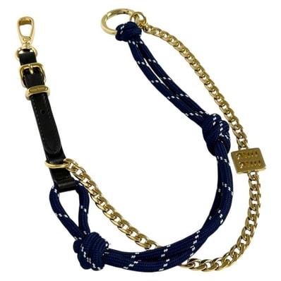 MIU MIU Leather / Cord / Metal Trick "Black/Navy"