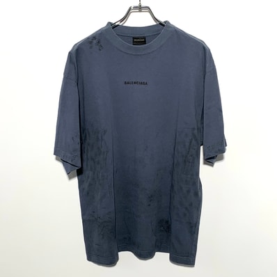 BALENCIAGA BALENCIAGA Back T-shirt Medium Fit "Faded Dark Blue/Black"
