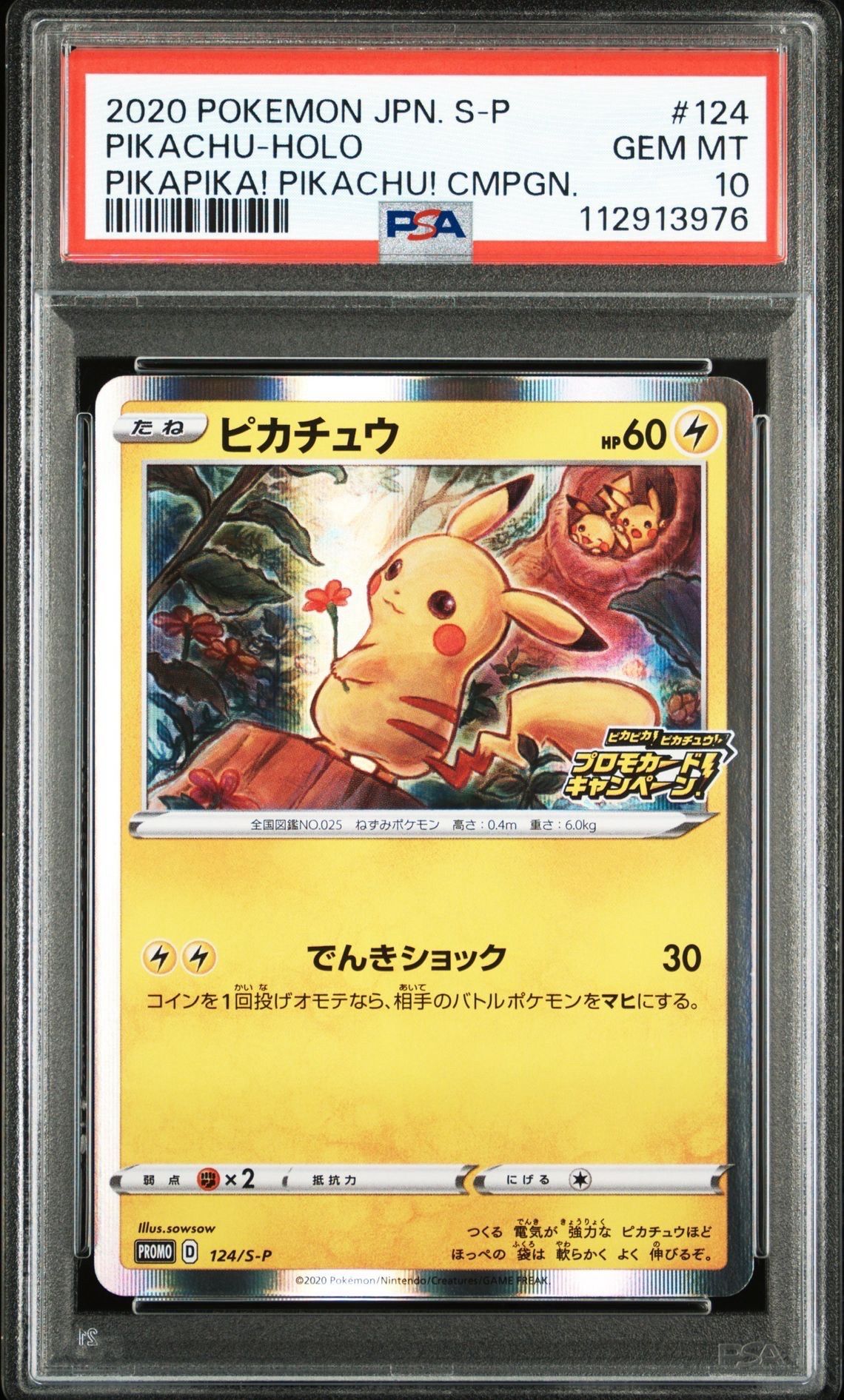 ピカチュウ: プロモ P [S-P 124](ピカピカ!ピカチュウ!プロモカードキャンペーン)