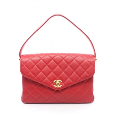 シャネル CHANEL マトラッセ ハンドバッグ バッグ キャビアスキン(グレインドカーフ) レディース レッド系 【中古】