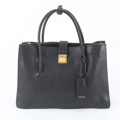 ■極美品 ミュウミュウ マドラストート バッグ レザー