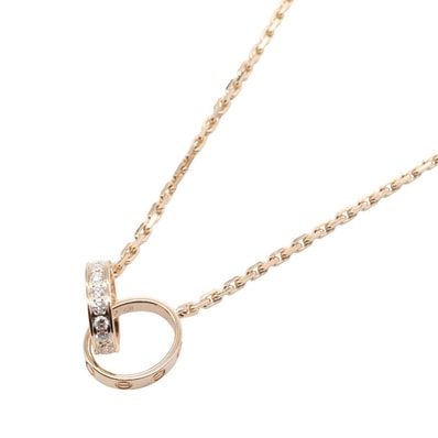 カルティエ CARTIER ベビーラブ ネックレス ダイヤ ネックレス ジュエリー K18PG(ピンクゴールド) ダイヤモンド レディース ゴールド系 / クリア系 B7013900 【中古】