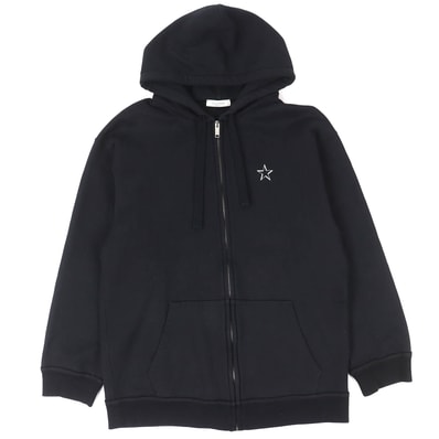 美品 ヴァレンティノ VLTNロゴ パーカー 黒 S TV3MF10W63B