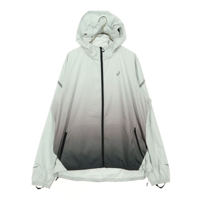 asics アシックス ワンポイントロゴ 長袖 ウインドブレーカー L グレー