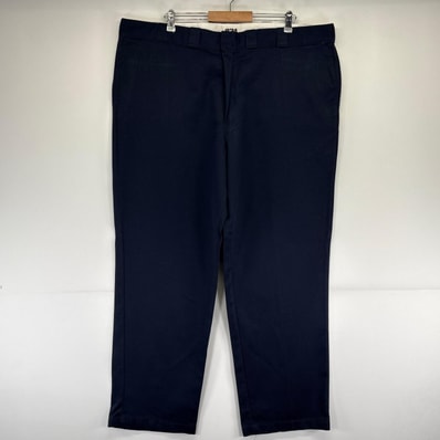 古着 ディッキーズ Dickies パンツ 874 FLEX ワークパンツ ワンポイントロゴ 大きいサイズ W46×L32 ネイビー系 メンズ
