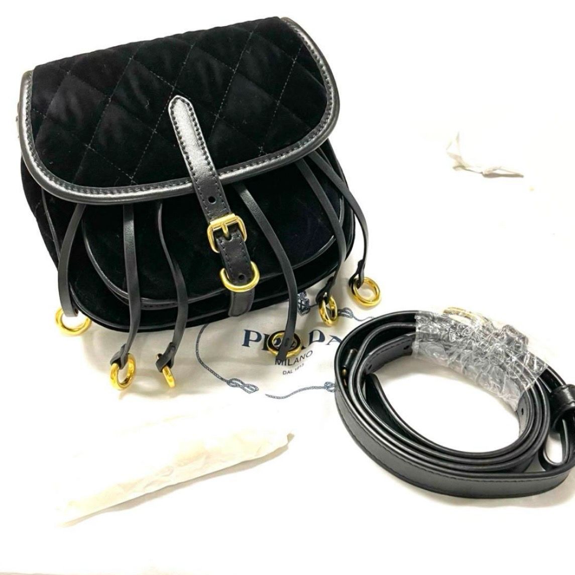 正規品 PRADA プラダ ヴィルヴェット ベロア コルセール