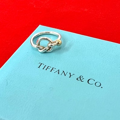 TIFFANY&Co. ティファニー ラブノット リング シルバー925 K18イエローゴールド リング・指輪 10号 シルバー
69757