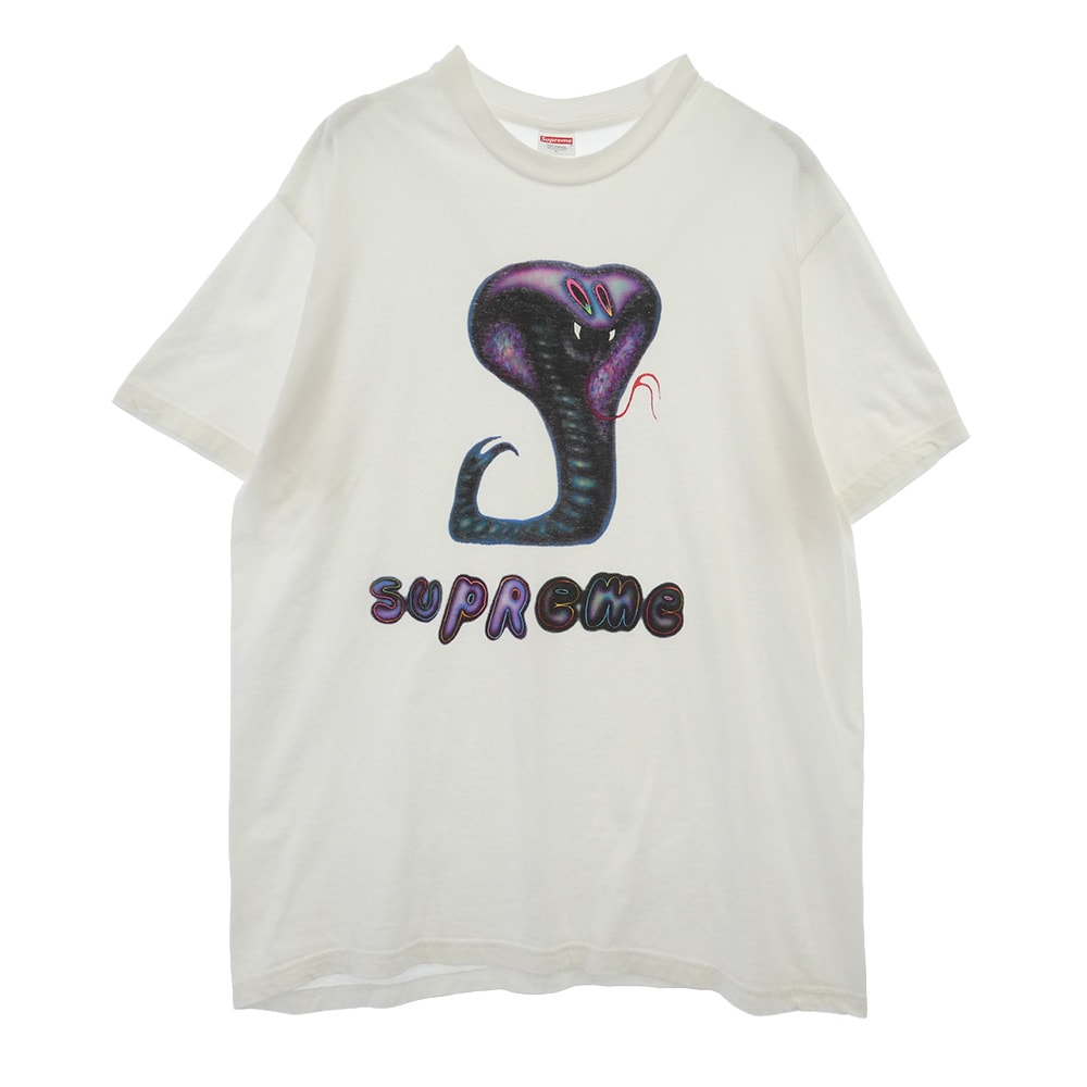Supreme シュプリーム 21SS Snake Tee スネーク プリント 半袖 Tシャツ ホワイト系 L L【中古】