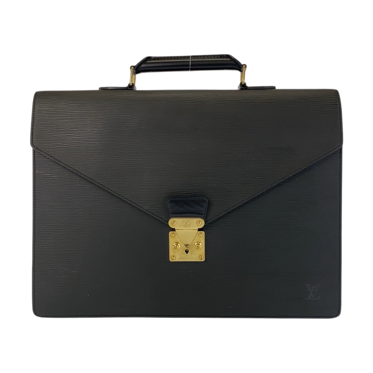 美品 LOUIS VUITTON ルイヴィトン エピ セルヴィエットコンセイエ ブラック 黒 ゴールド金具 レザー ビジネスバッグ ブリーフケース 500780 【中古】