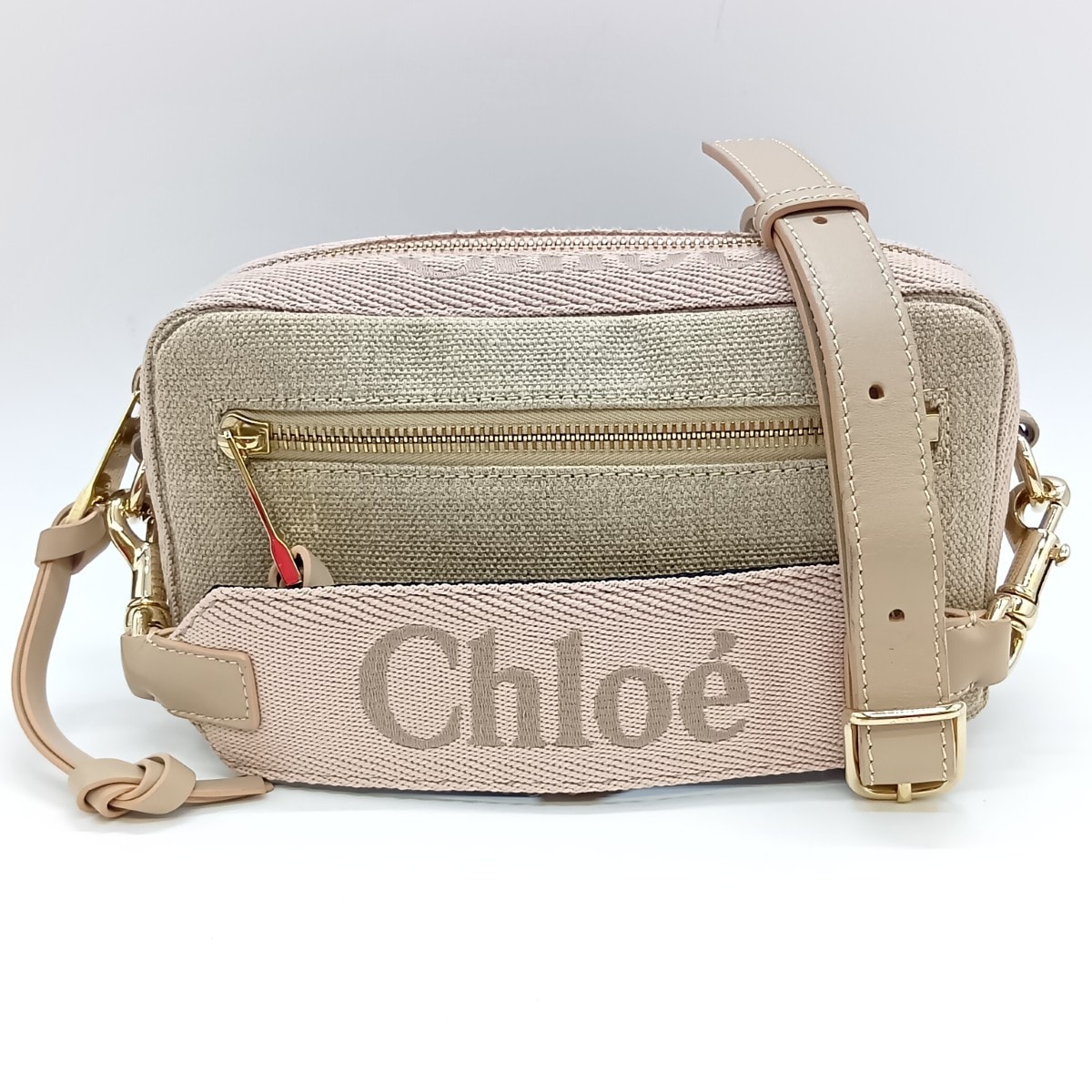Chloe クロエ ボディバッグ ウッディ ベルトバッグ 3WAY ハンドバッグ CHC23AS432L.13 26Y ベージュ
