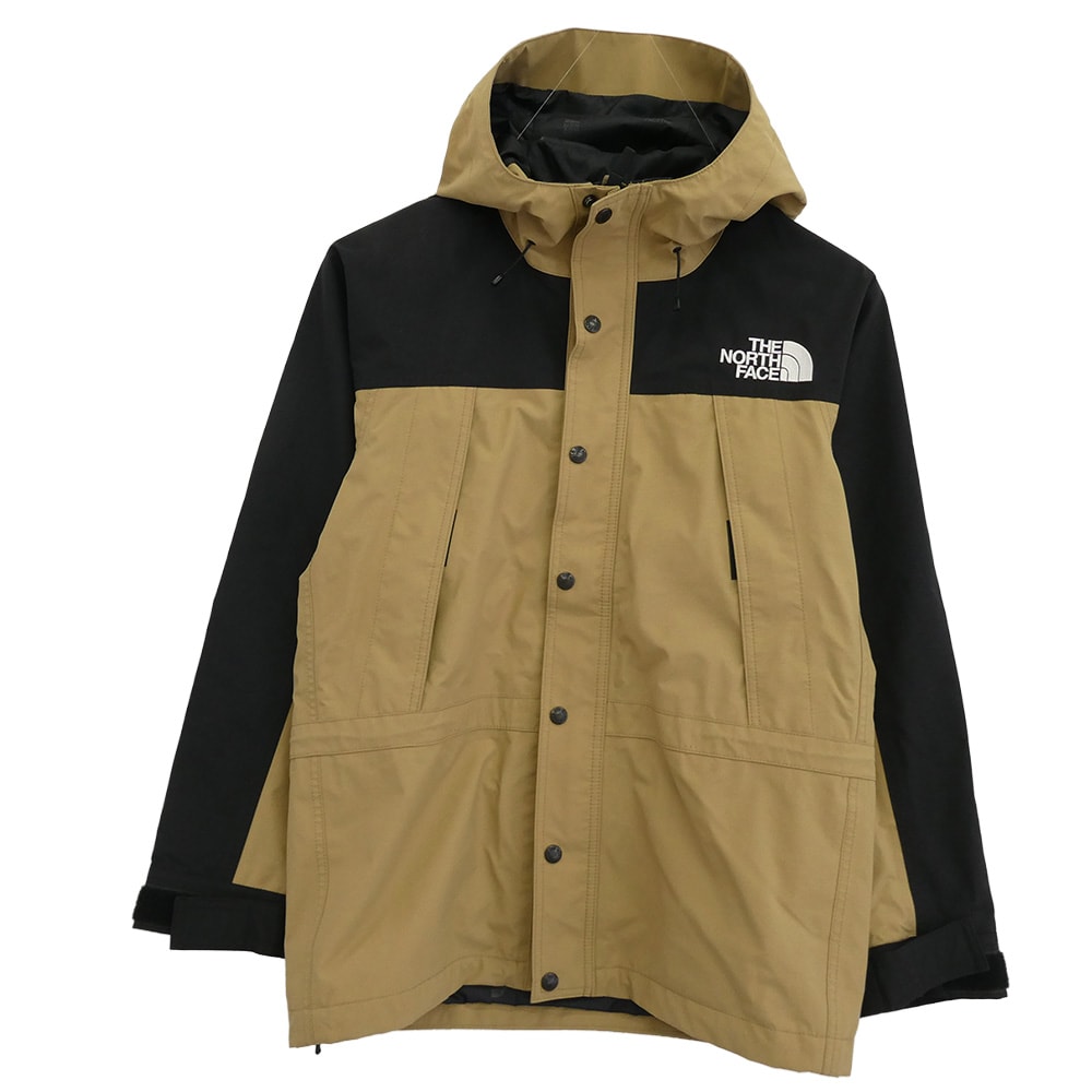 THE NORTH FACE ノースフェイス ダウンジャケット MOUNTAIN LIGHT JACKET GORE-TEX ゴアテックス フーデッド ジップアップ マウンテン ライト ジャケット ベージュ系 S【中古】