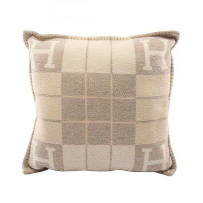 エルメス HERMES アヴァロンIII PM ココカモミール クッション アクセサリー ウール カシミヤ ベージュ メンズ レディース ベージュ系 【中古】