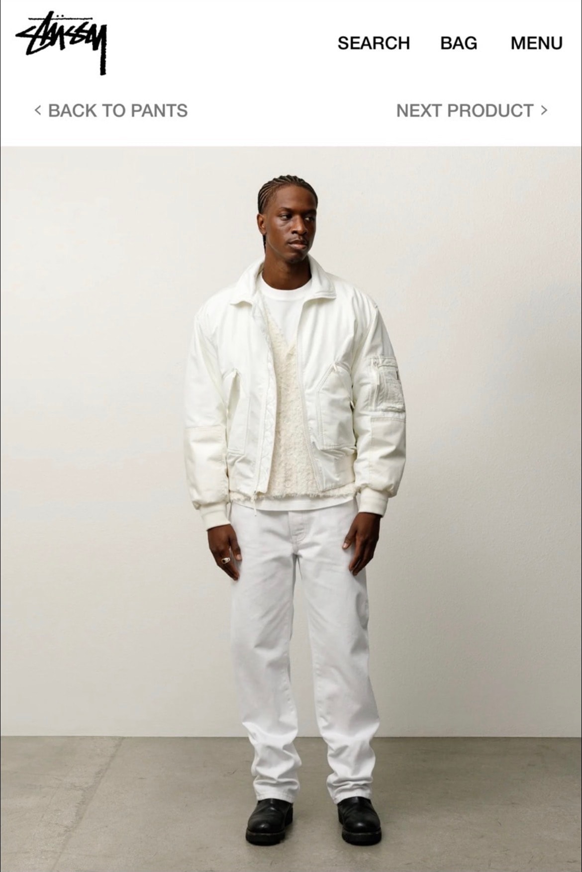 Stussy Slim Jean Denim "White"