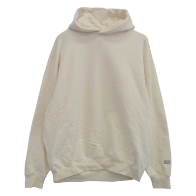 THE NORTH FACE ノースフェイス パーカー NT62360 Rock Steady Hoodie ロックステディフーディ 袖 ボックスロゴ 刺繍 スウェット パーカー ホワイト系 L【中古】