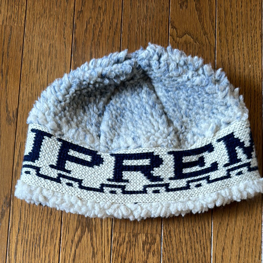 Supreme Sherpa Logo Beanie "Natural"