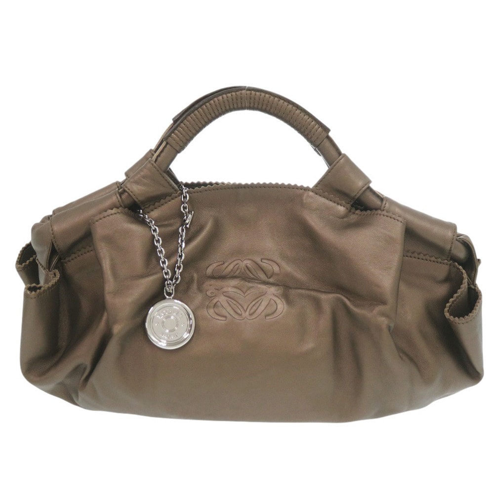 ロエベ  ナッパアイレ   レザー  ブラウン   ハンドバッグ