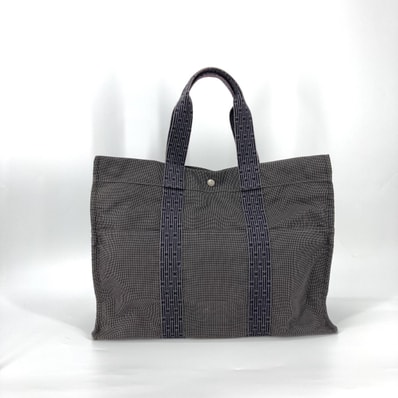 HERMES(エルメス) エールラインGM H織り柄 キャンバス トートバッグ グレー