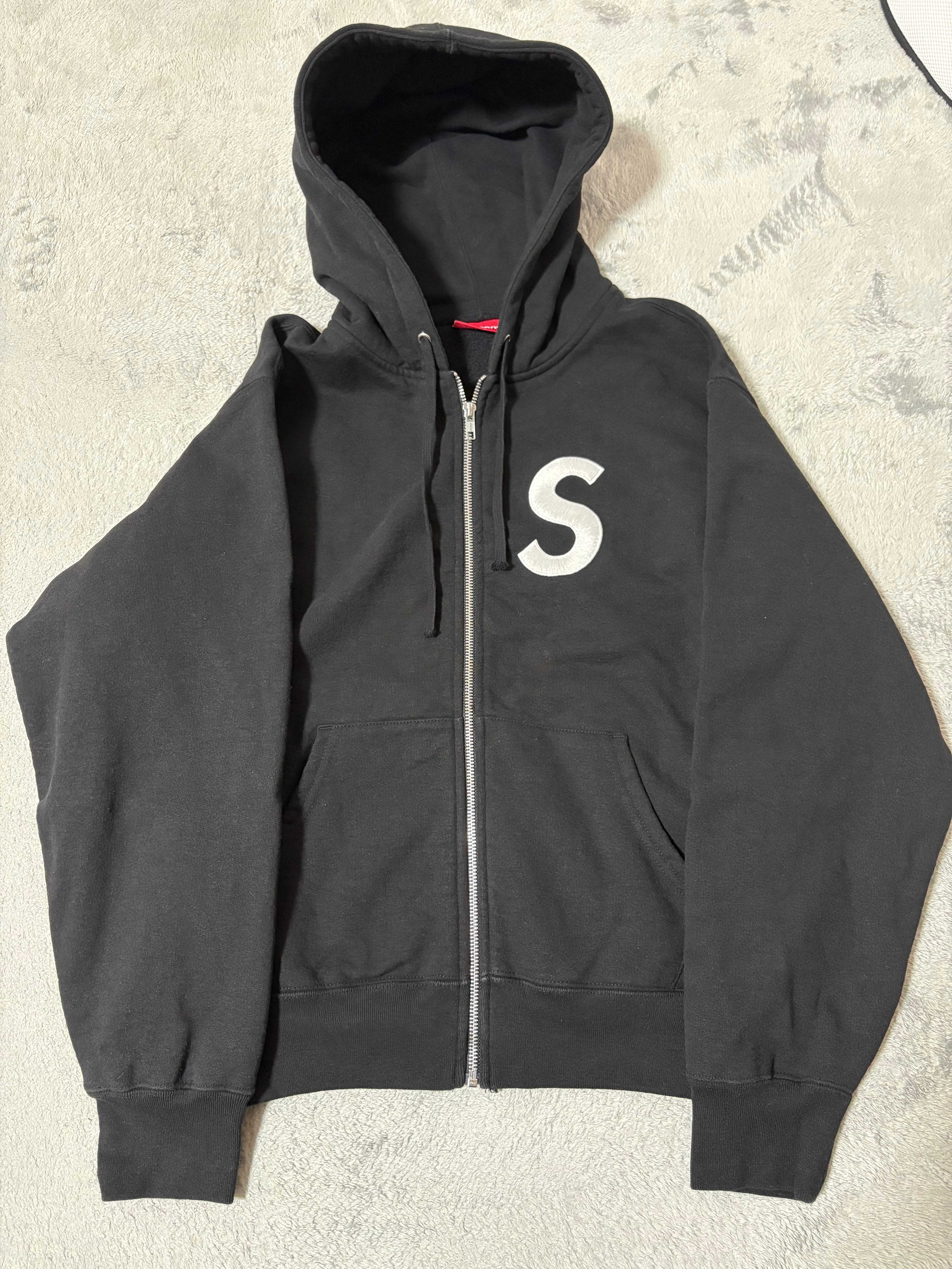 Supreme S Logo Zip Up Hooded Sweatshirt "Black" (FW24)
