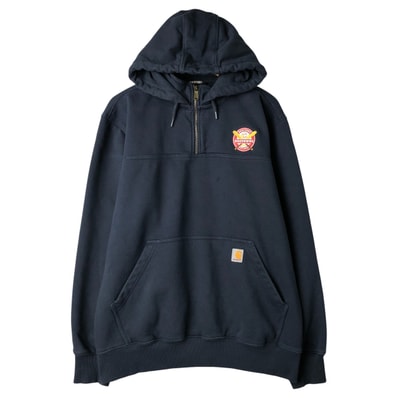 古着 カーハート Carhartt Loose Fit スウェットハーフジップパーカー メンズL相当/eaa604405