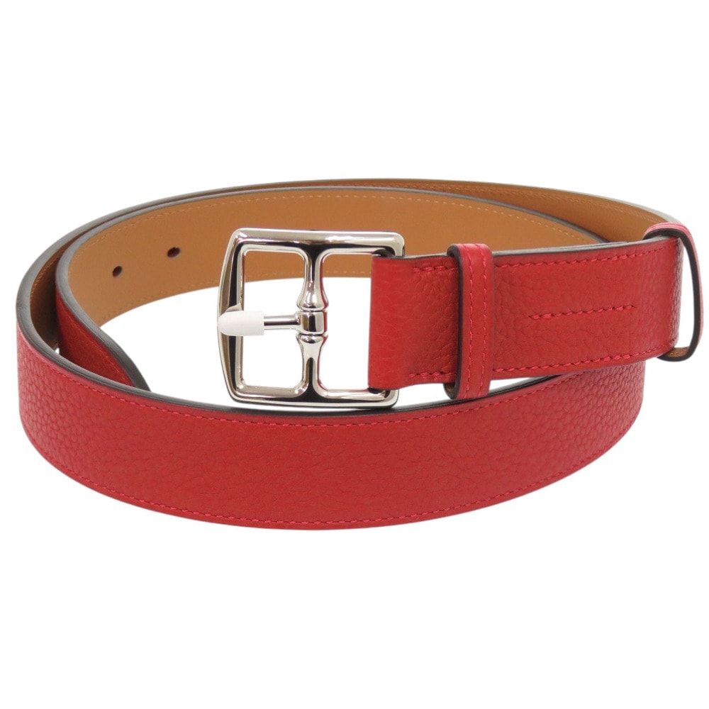 エルメス  エトリヴィエール   レザー  レッド  T ベルト