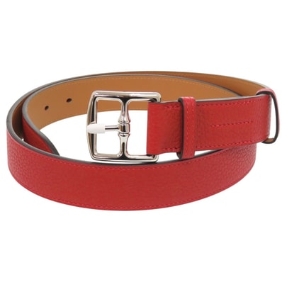 エルメス エトリヴィエール レザー レッド T ベルト