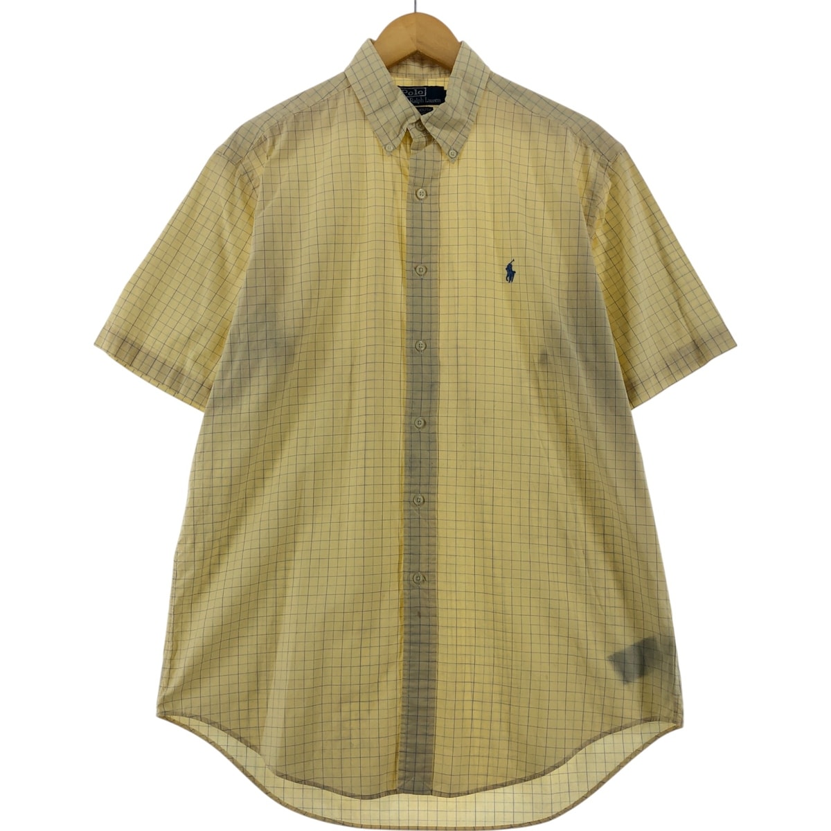 古着 ラルフローレン Ralph Lauren YARMOUTH 半袖 ボタンダウン チェックシャツ メンズM相当/eaa532297