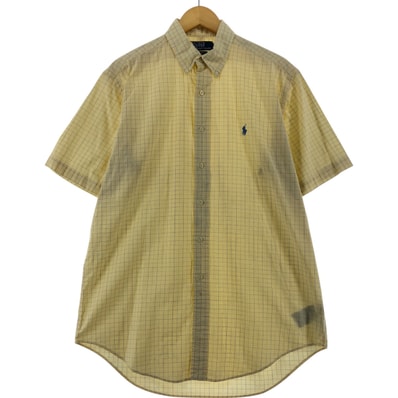 古着 ラルフローレン Ralph Lauren YARMOUTH 半袖 ボタンダウン チェックシャツ メンズM相当/eaa532297