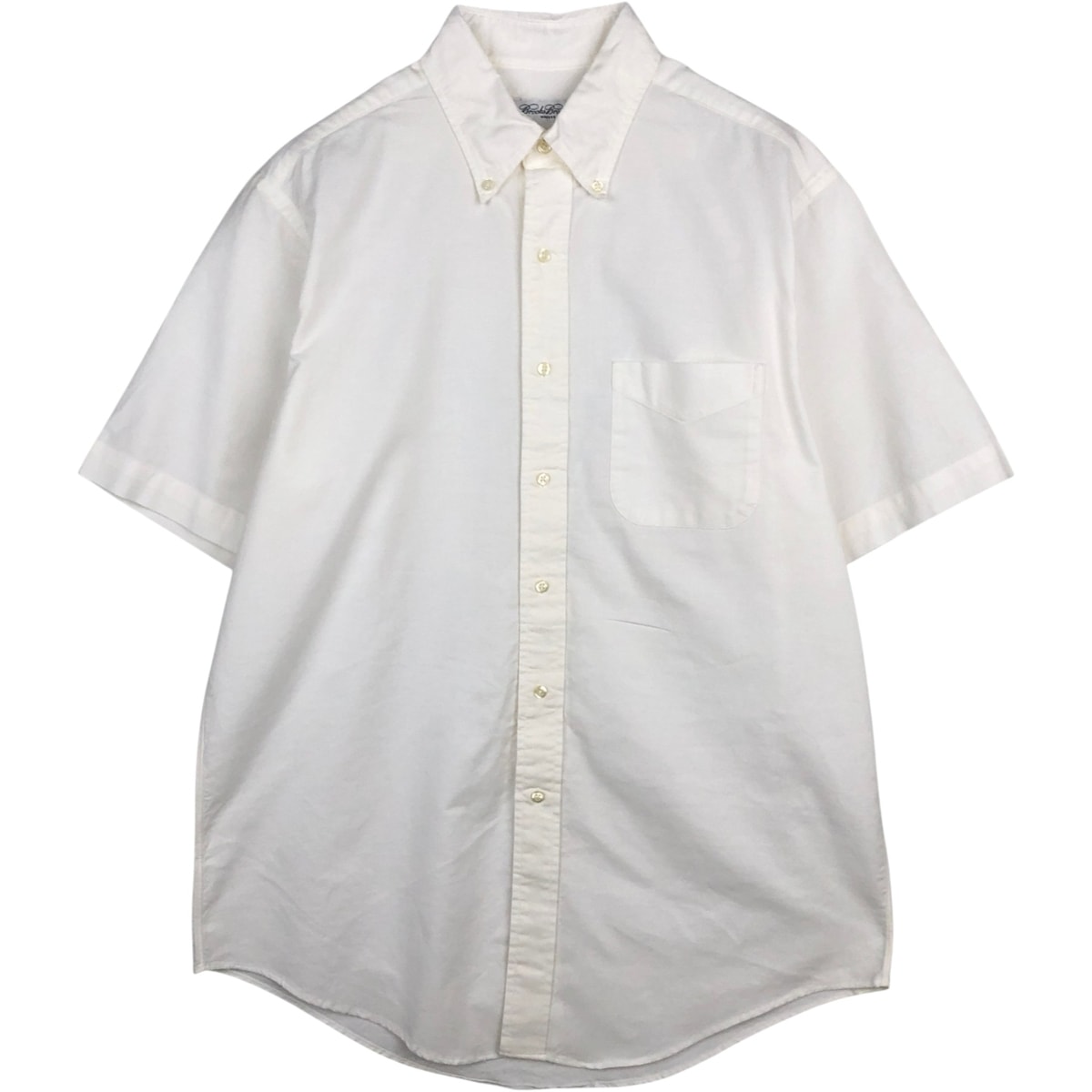 古着 ブルックスブラザーズ Brooks Brothers MAKERS 半袖 ボタンダウンシャツ USA製 メンズL相当/eaa623245