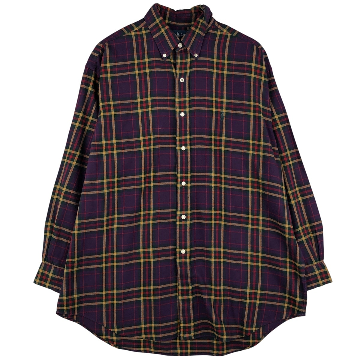 古着 ラルフローレン Ralph Lauren BLAKE 長袖 ボタンダウンチェックシャツ メンズL相当/eaa459593