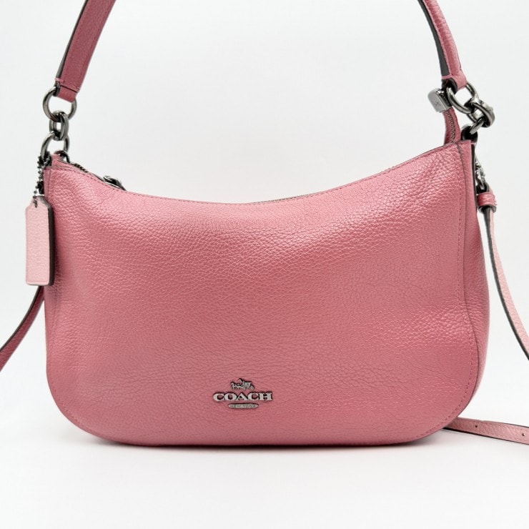 COACH(コーチ)チェルシー クロスボディ ショルダーバッグ ポリッシュドペブルレザー ピンク 2WAY レディース 36819