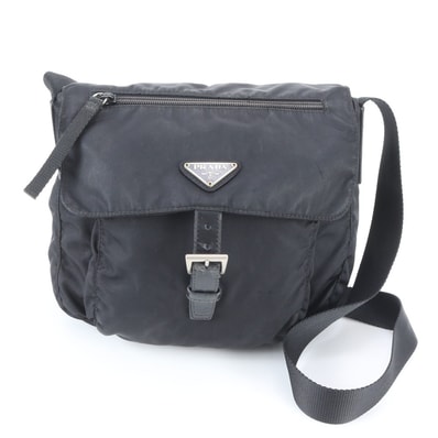 ■美品 プラダ テスート ナイロントライアングルロゴショルダーバッグ