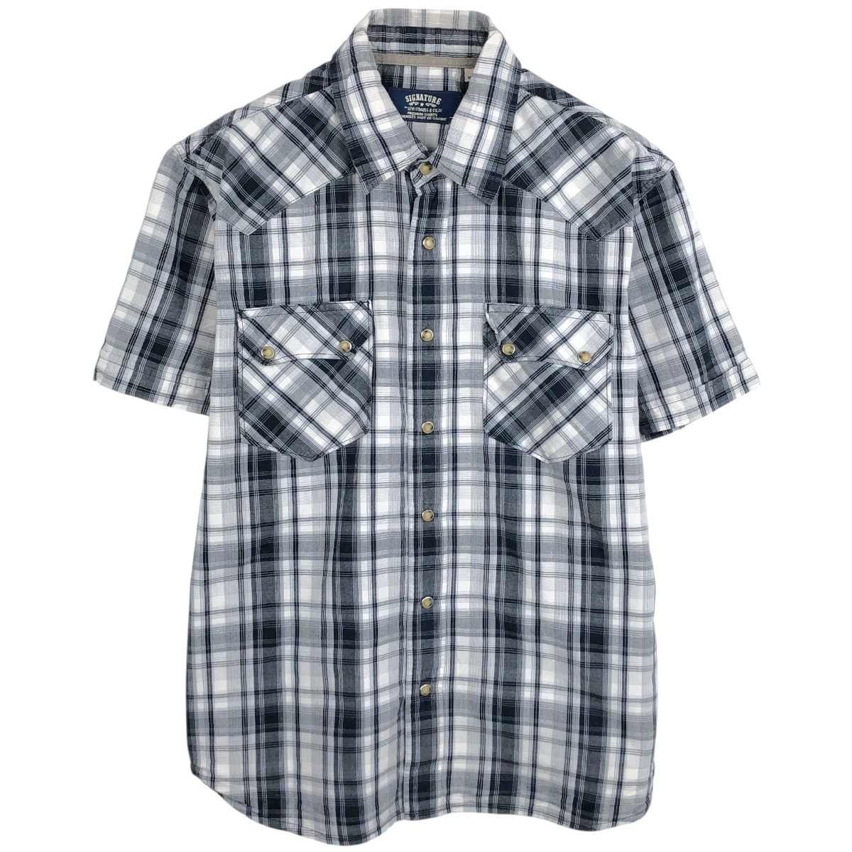 古着 リーバイス Levi's チェック柄 半袖 ウエスタンシャツ メンズM相当/eaa670054