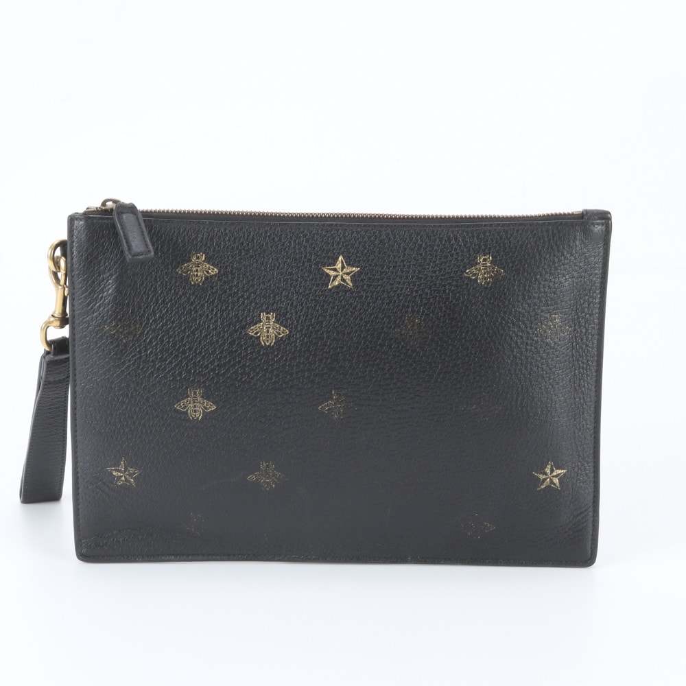 ■美品 グッチ ビー スター 蜂 495066 セカンドバッグ レザー