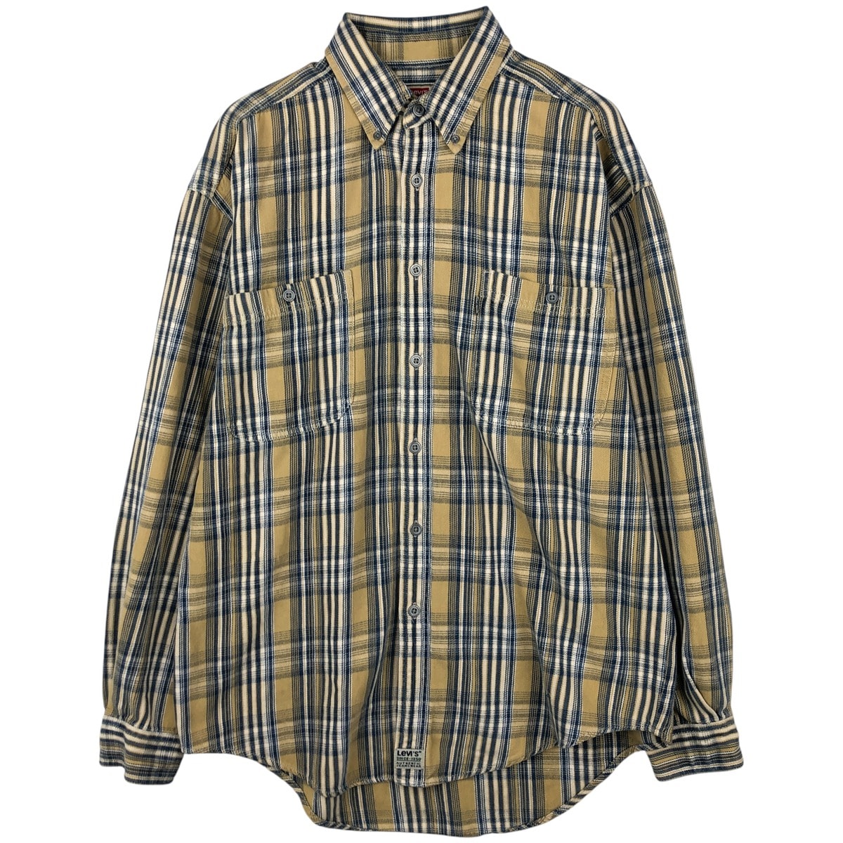 古着 90年代 リーバイス Levi's 長袖 ボタンダウン フランネルシャツ メンズM相当 ヴィンテージ/eaa609550