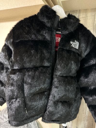 Supreme x The North Face Faux Fur Nuptse Jacket "Black"