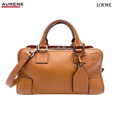 LOEWE ロエベ ショルダーバッグ ミニボストン ライトキャラメル アマソナ28 2WAY レザー キャンバス ブラウン レディース
【中古】