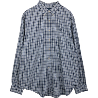 古着 ラルフローレン Ralph Lauren CLASSIC FIT クラシックフィット 長袖 ボタンダウンチェックシャツ メンズXXL相当/eaa659360