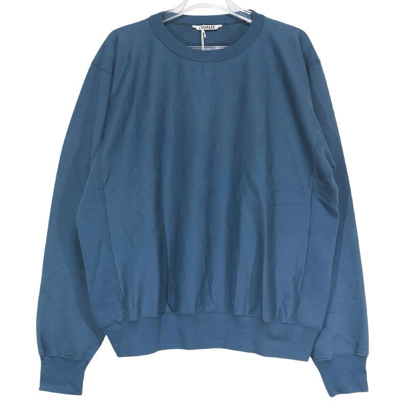 AURALEE Elastic High Gauge Sweat P/O "Dusty Blue"