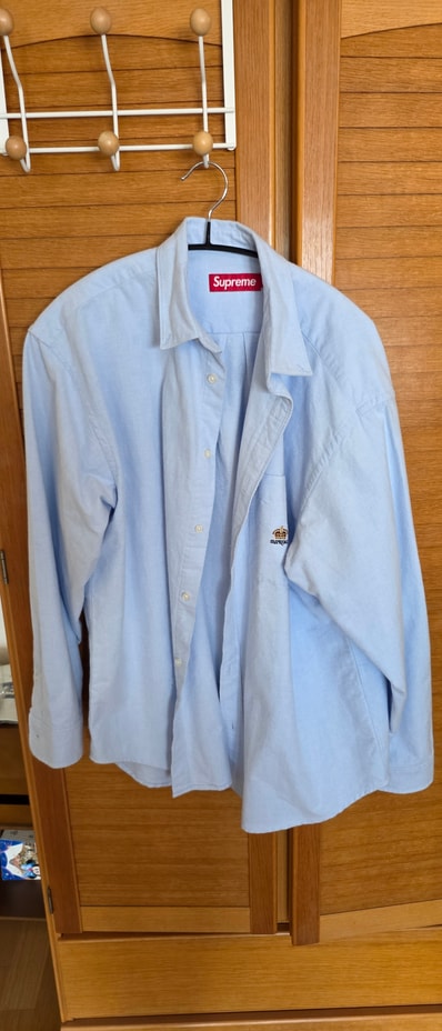 Supreme Loose Fit Flannel Oxford Shirt "Light Blue"