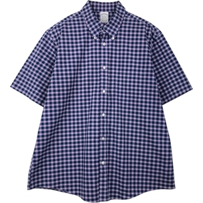 古着 ブルックスブラザーズ Brooks Brothers Est.1818 ギンガムチェック 半袖 ボタンダウン チェックシャツ メンズXL相当/eaa655386