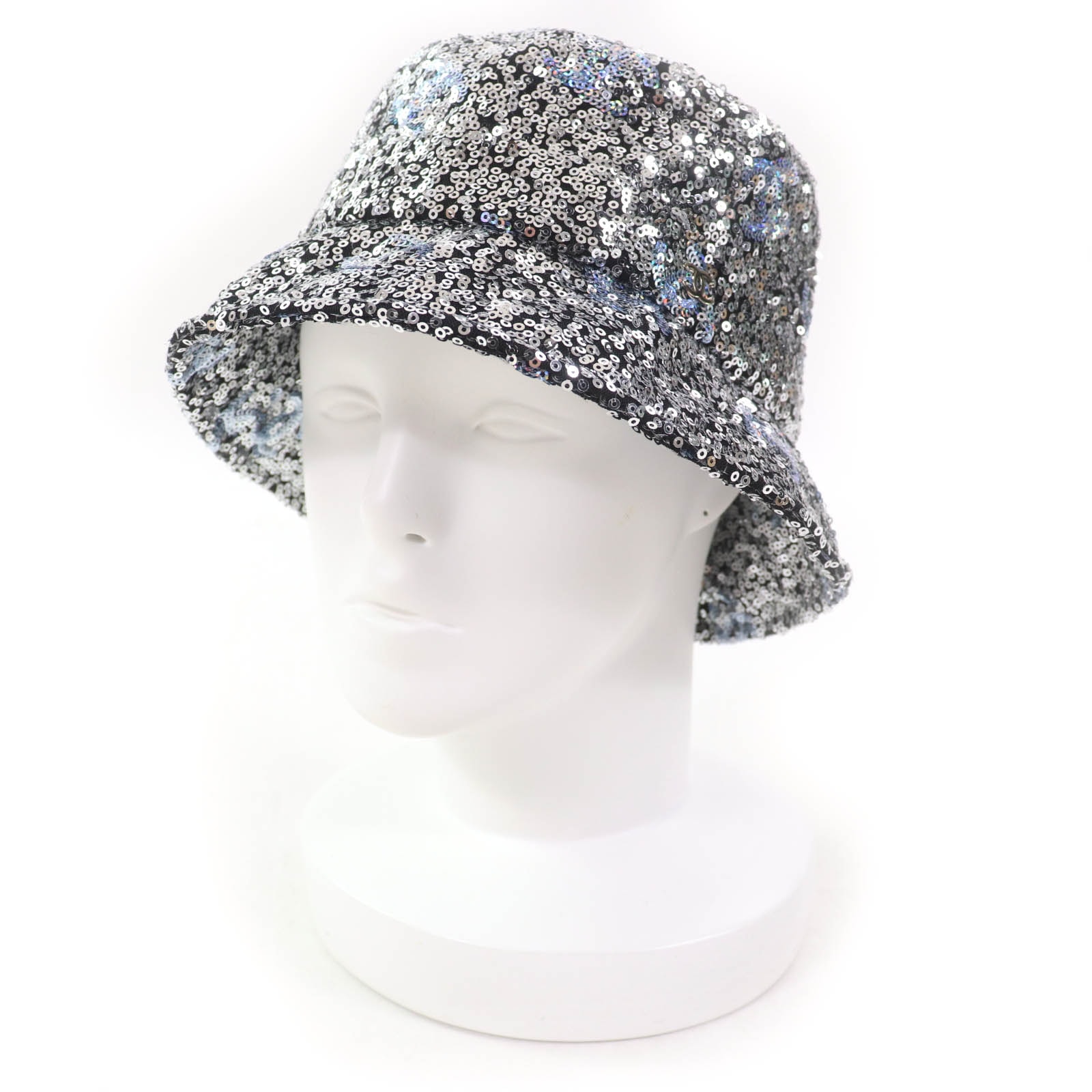未使用品 シャネル
 ハット シルバー レディース M 24C