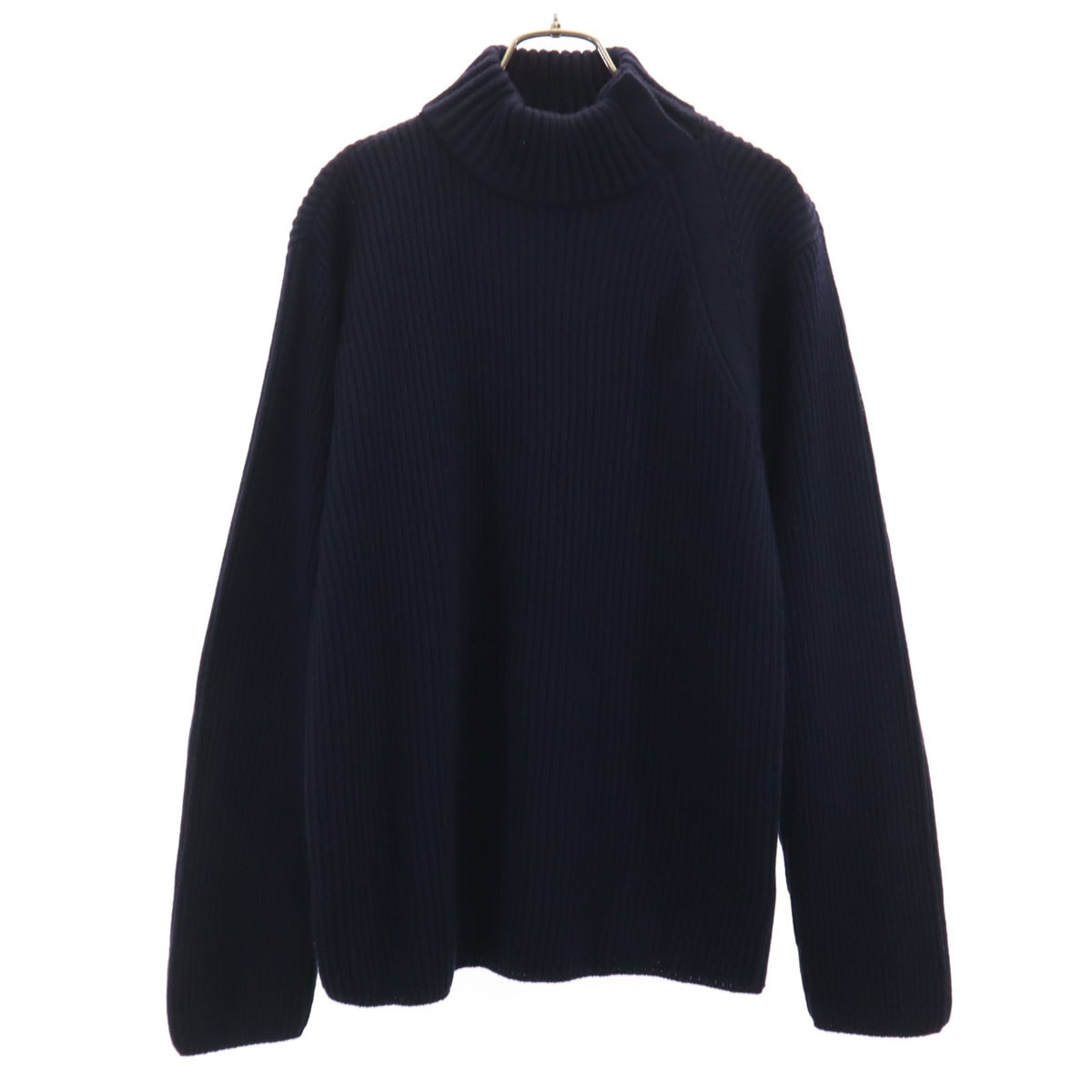 ARMANI COLLEZIONI アルマーニコレッツォーニ イタリア製 長袖 セーター 52 ネイビー リブニット