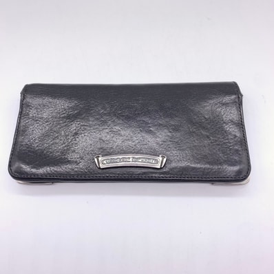 Chrome Hearts Single Fold Long Wallet Tips "Black"