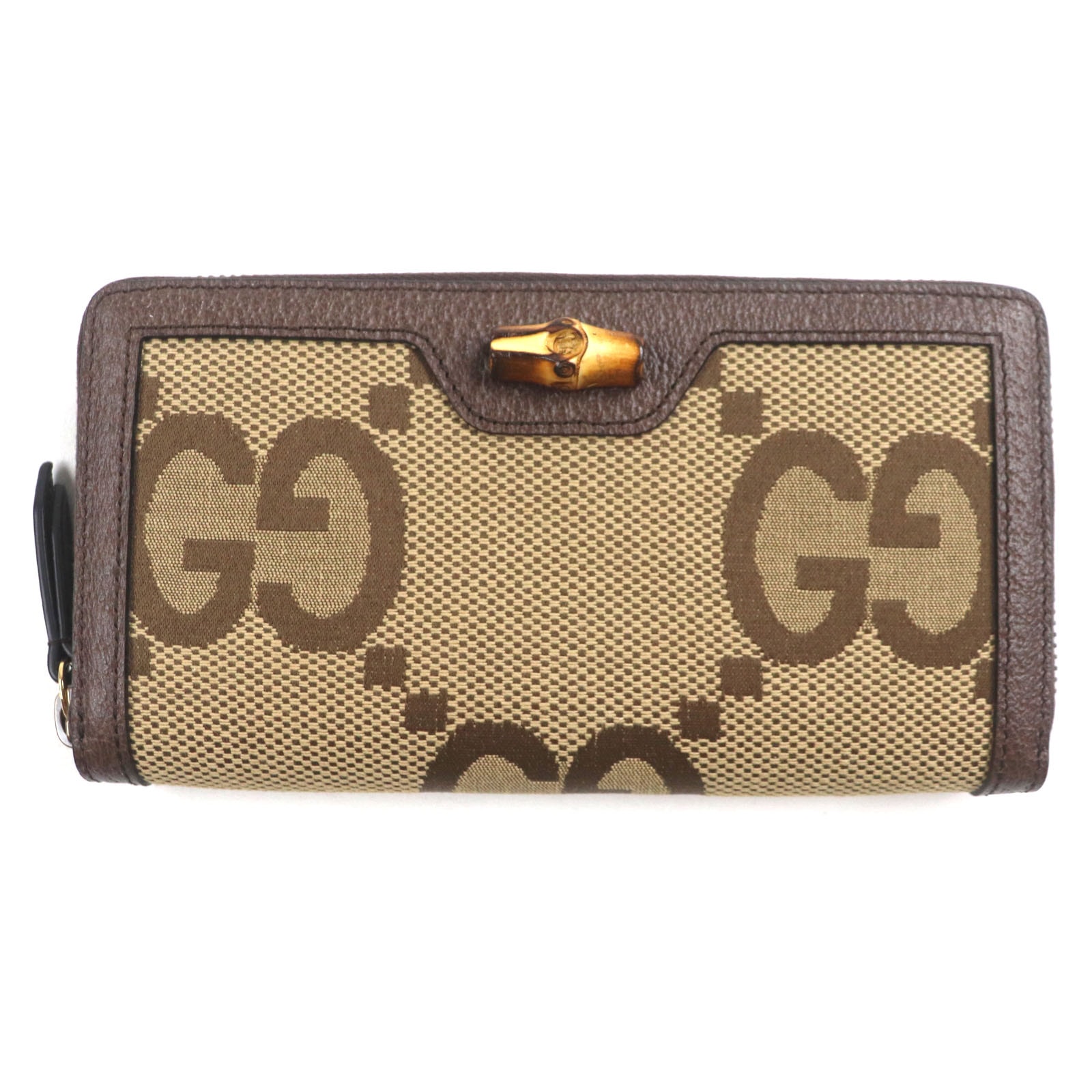 極美品 グッチ 長財布 バンブー ジャンボ GG ベージュ 658634