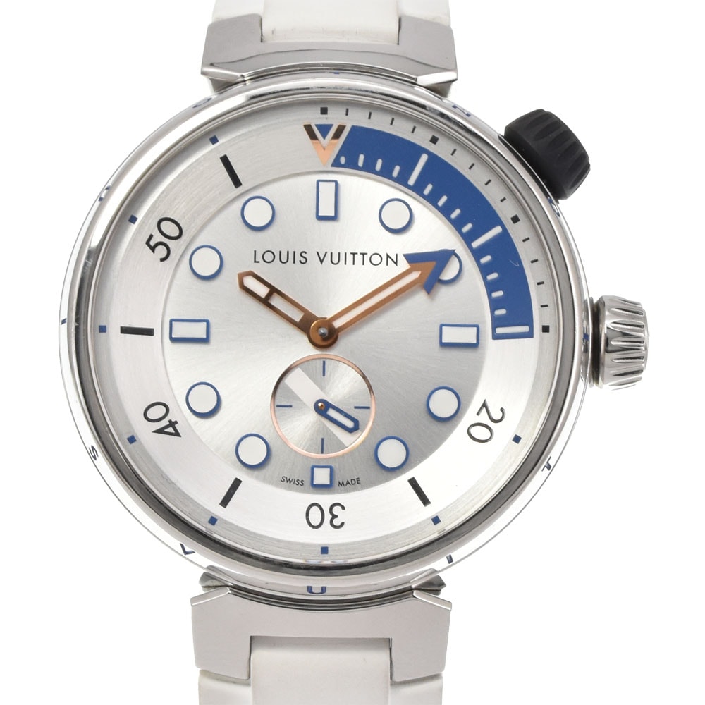 ルイ・ヴィトン LOUIS VUITTON QA124Z タンブール ストリート ダイバー クォーツ ユニセックス 美品 箱・保証書付き M#145400