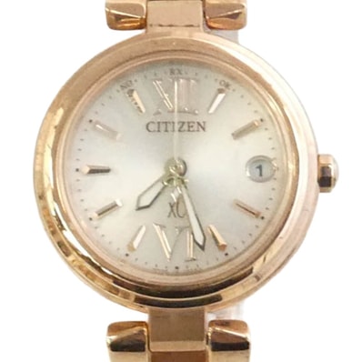 CITIZEN シチズン XC クロスシー 電波ソーラー 腕時計 ウォッチ ゴールド系【中古】
