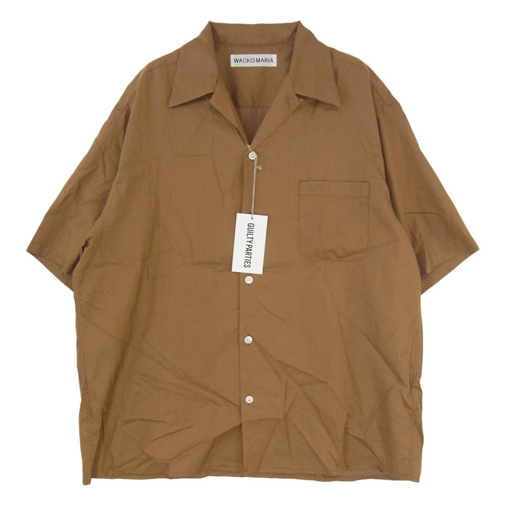 WACKO MARIA ワコマリア 26SS 26SS-WMS-OC19 SOKTAS OPEN COLLAR SHIRT S/S ソクタス オープンカラー 半袖 シャツ ブラウン系 XL【中古】